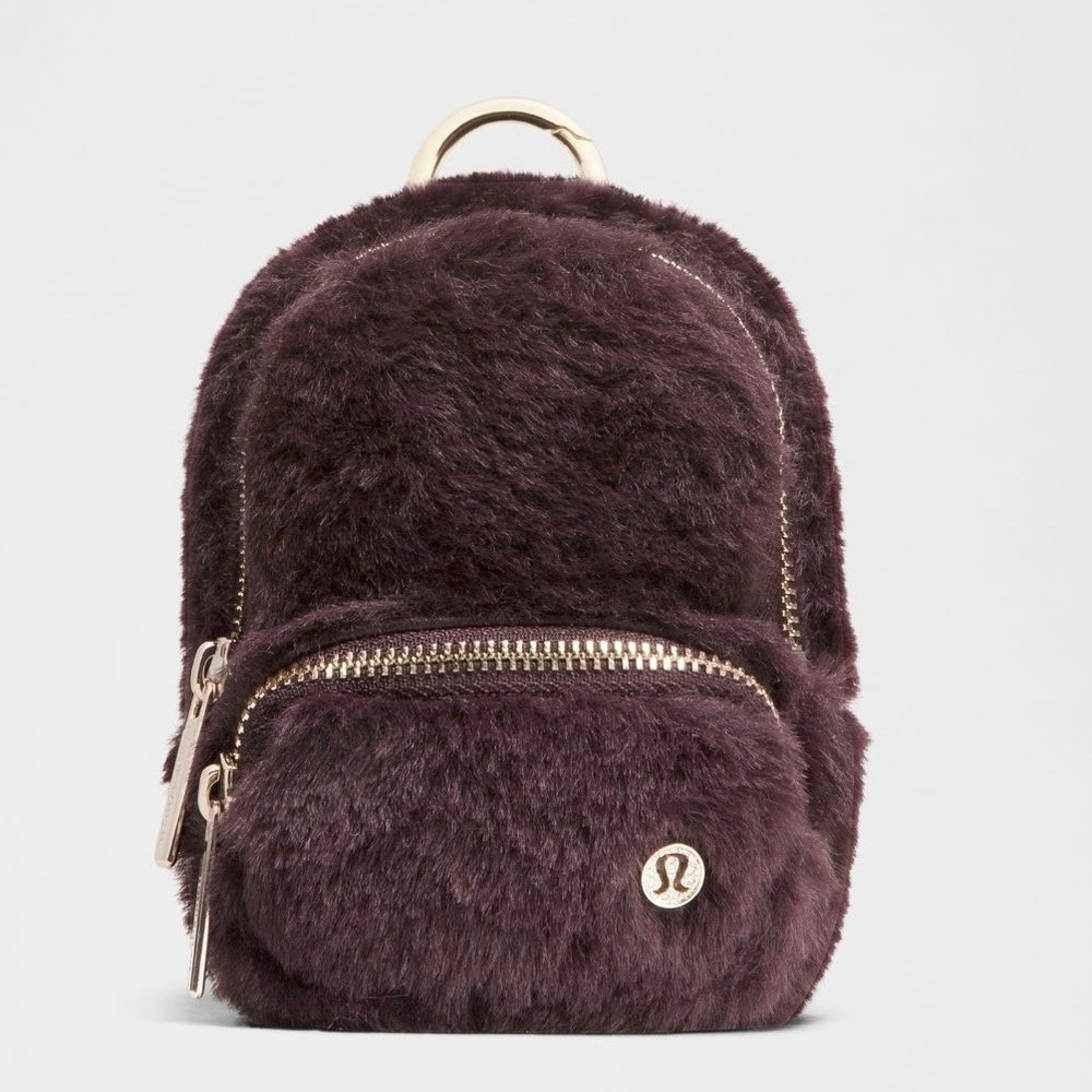 Lululemon NWT Mini Luxe Plum Backpack/Bag Charm